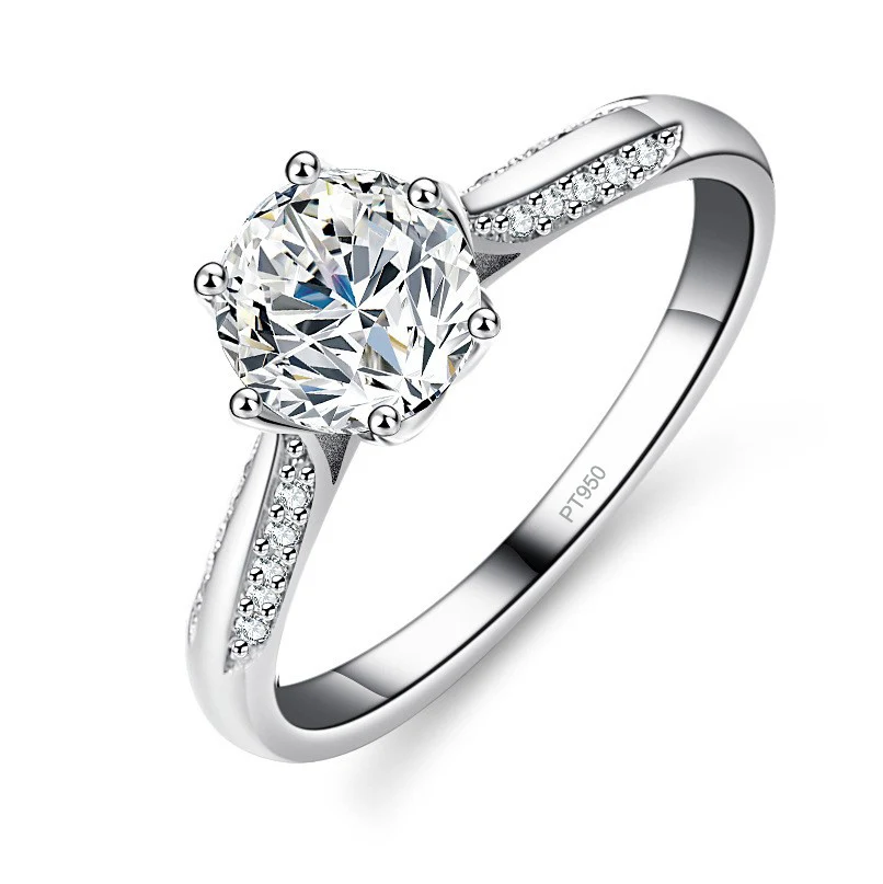 Moissanite Engagement Ring 1 Carat - Cincin Pertunangan Lumira 1 Karat dengan
