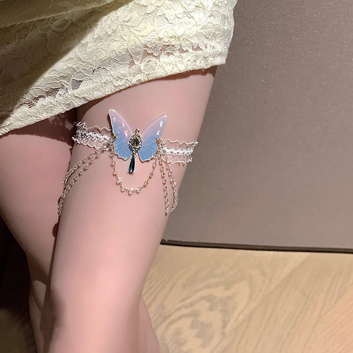 Body Jewelry - Rantai kaki renda elastis wanita, perhiasan
