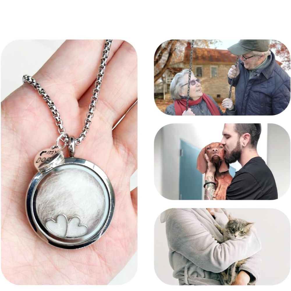 Heart Locket Necklace Photo - Kalung Kenang-kenangan Bentuk Hati dari Baja