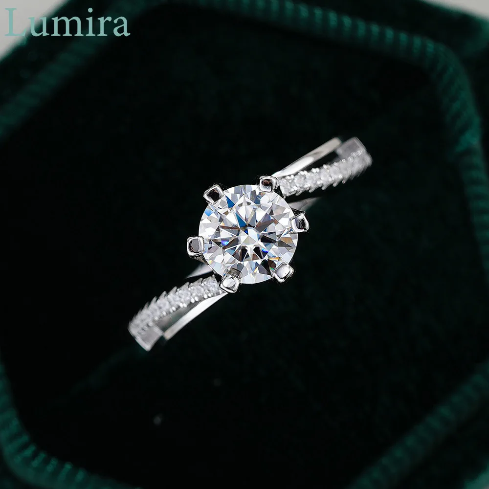 Moissanite Engagement Ring 1 Carat - Cincin Moissanite Platinum PT950 dengan Desain