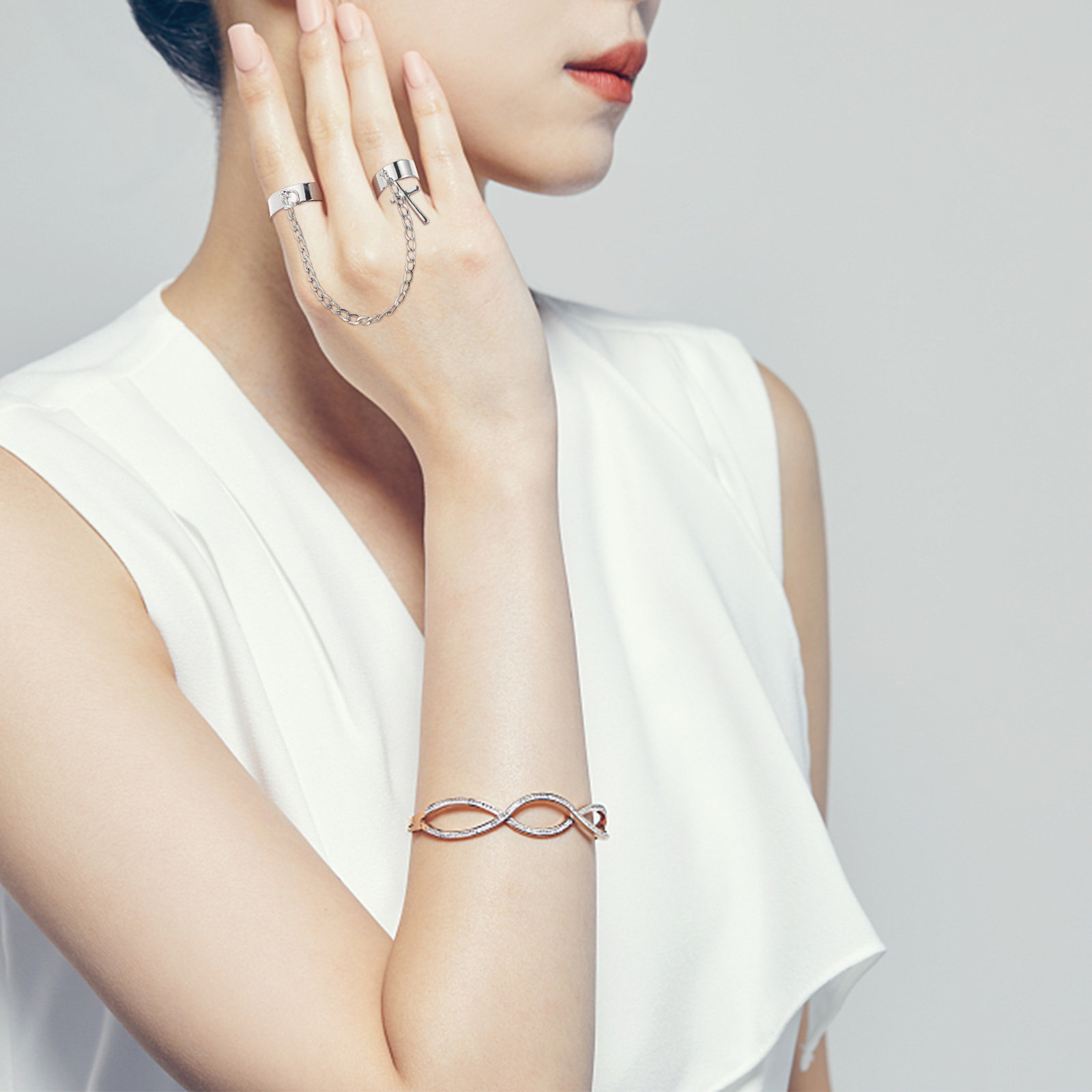 Vintage Punk Knuckle Rings Set - Set Cincin Jari Model Salib Gotik
