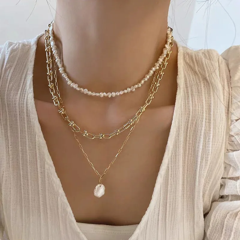 Pearl Choker Necklace Vintage - Kalung Liontin Mutiara Air Tawar Alami