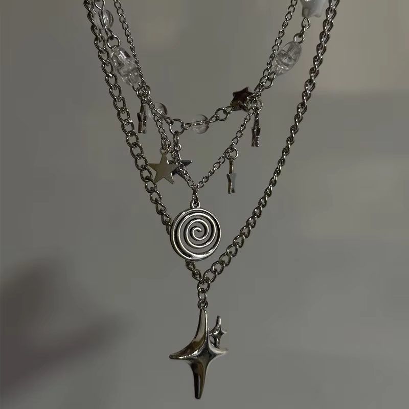 Kalung Liontin Bintang Berlapi - Layered Pendant Necklace Aesthetic ulasan dan harga