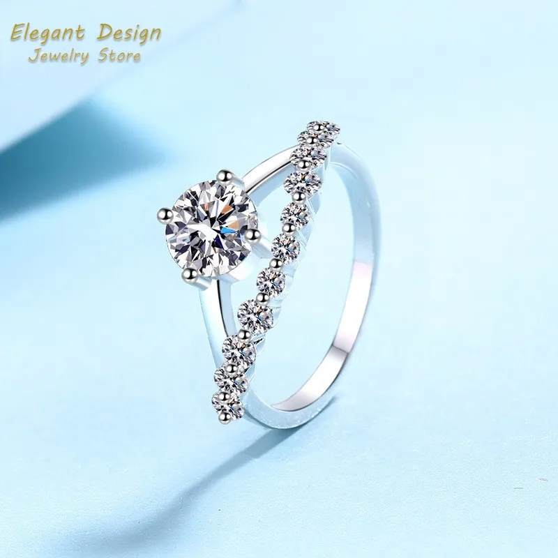 Cincin Kawin Platinum Pt950 de - Moissanite Engagement Ring 1 Carat ulasan dan harga