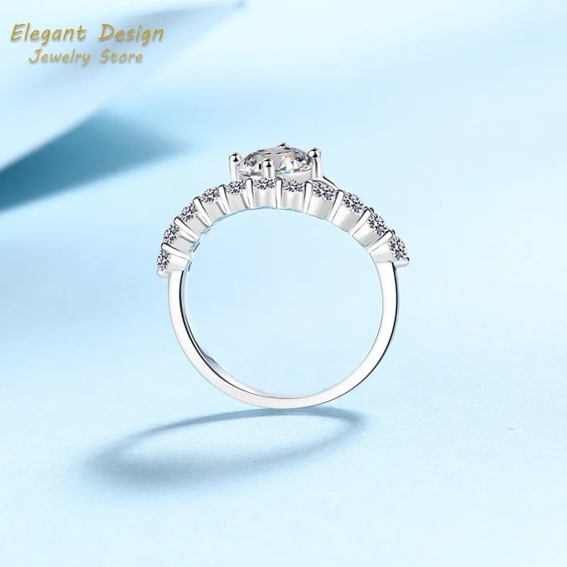Cincin Kawin Platinum Pt950 de - Moissanite Engagement Ring 1 Carat ulasan dan harga