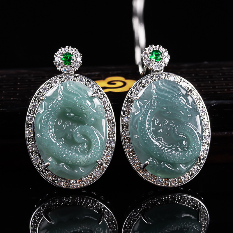 Kalung Liontin Naga Giok Myanm - 925 Sterling Silver Chain Necklace Men ulasan dan harga